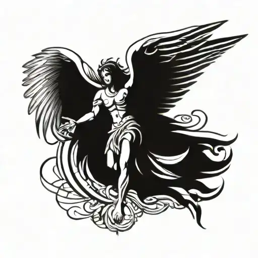 biblical archangel Michael tattoo design idea