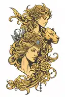 cusp of Leo and Virgo  tattoo design idea