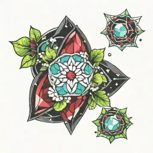 ruby opal peridot as galaxy tattoo design idea