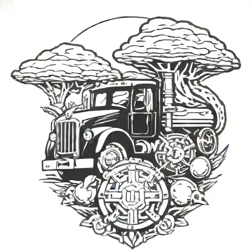 coal mining tattoo design idea