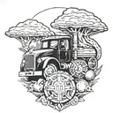 coal mining tattoo design idea