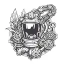 coal mining tattoo design idea