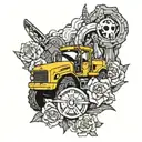 coal mining tattoo design idea