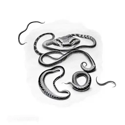 snakes, socrates, art tattoo design idea