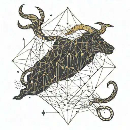 capricorn constellation tattoo design idea