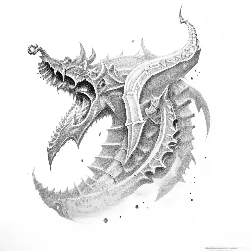 mythosaur and brand of sacrifice tattoo design idea