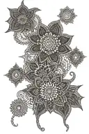 henna inspired patterns tattoo design idea