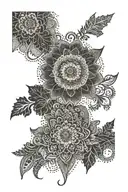 henna inspired patterns tattoo design idea