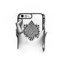 iphone tattoo design idea