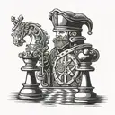 soldier chess queen chess piece tattoo design idea
