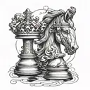 soldier chess queen chess piece tattoo design idea