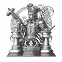 soldier chess queen chess piece tattoo design idea