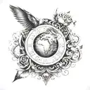 a tattoo symbolizing creating your own world and reality tattoo design idea