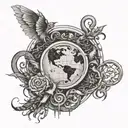 a tattoo symbolizing creating your own world and reality tattoo design idea