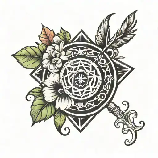 summer of love symbol tattoo design idea