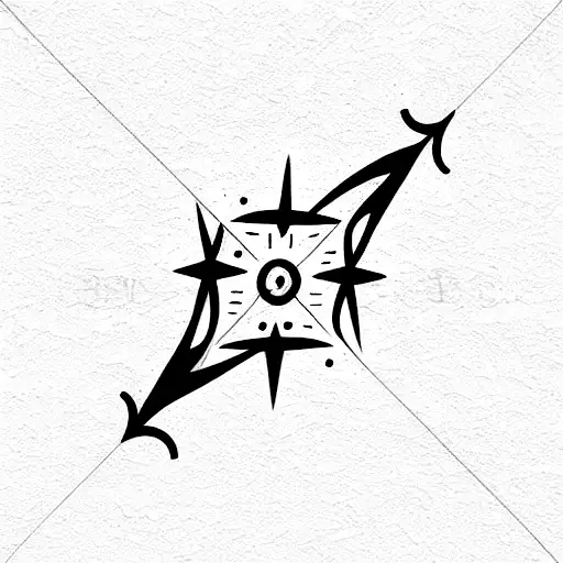 celestial, vertical symbols tattoo design idea