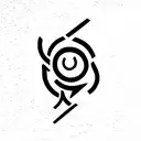 celestial, vertical symbols tattoo design idea