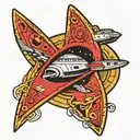 per aspera ad astra star trek enterprise ship tattoo design idea