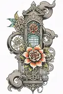 elevator shaft tattoo design idea