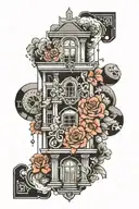 elevator shaft tattoo design idea