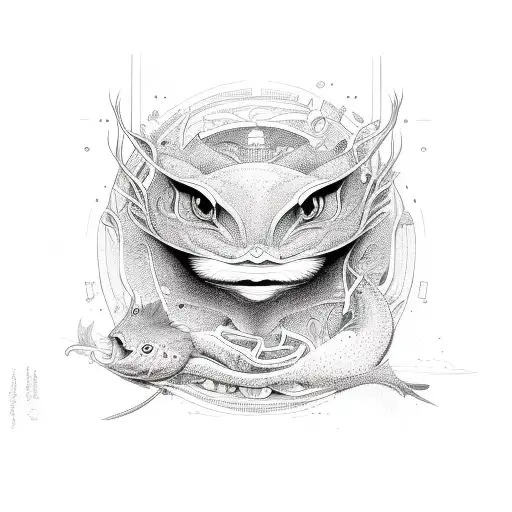 catfish tattoo design idea