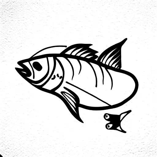 bass fish tattoo design idea