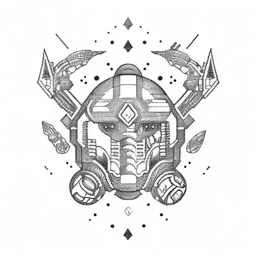 Space invaders tattoo design idea