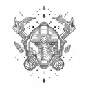 Space invaders tattoo design idea