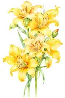 gladiolus, aster, carnation and marigold flower intertwined tattoo design idea