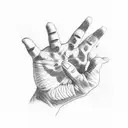 baby's hand with solo leveling style tattoo design idea