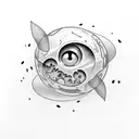 baby's hand with solo leveling style tattoo design idea