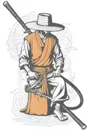 straw hat ronin  tattoo design idea