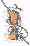 straw hat ronin  tattoo design idea
