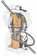 straw hat ronin  tattoo design idea