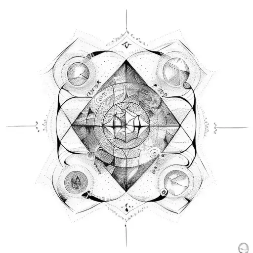 Universum Constellation tribal  and math tattoo design idea