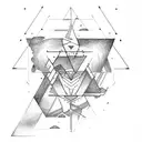 Universum triangle and math tattoo design idea