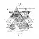 Universum triangle and math tattoo design idea