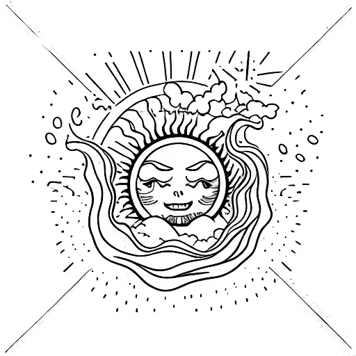 even the darkest night will end and the sun will rise tattoo design idea