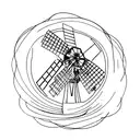 windmill tattoo design idea