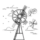 windmill tattoo design idea