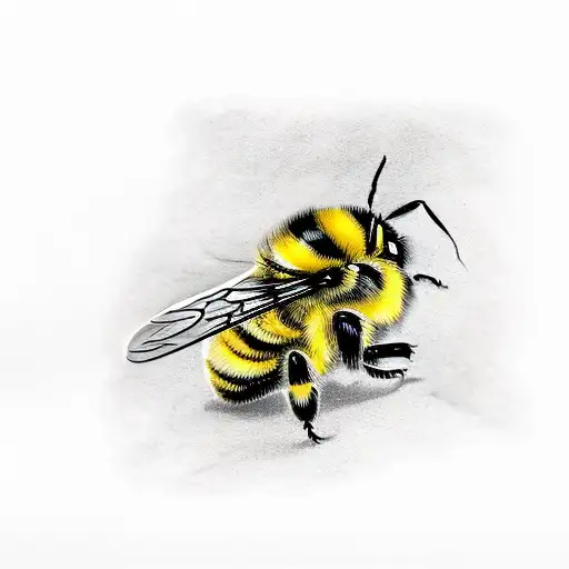 bumble bee, snow drop tattoo design idea