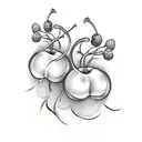 two cherries tattoo design idea