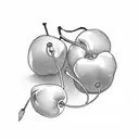 two cherries tattoo design idea