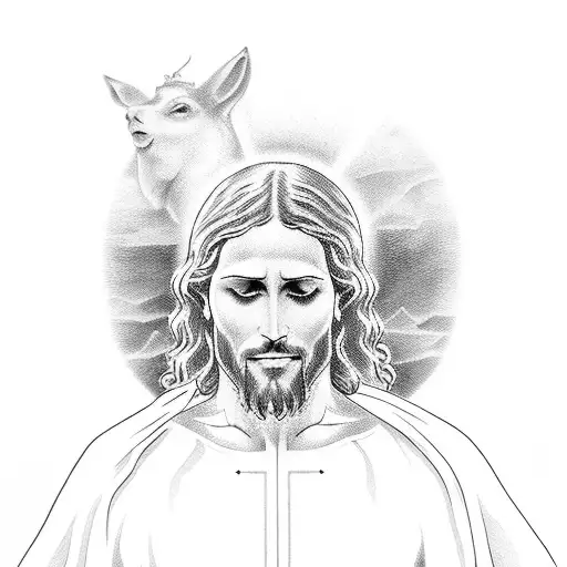 Jesus calling Peter out on the wa tattoo design idea