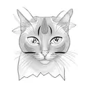 siamese cat face tattoo design idea