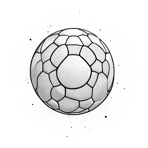 A camera lens transforming into a soccer ball tattoo design idea