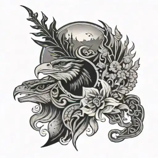 Icelandic culture tattoo design idea