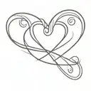 infinity loop design with heart symbolizing love each other tattoo design idea
