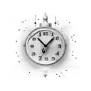 clock with 12:37 as time, 2 street signs, football with 22 and 27 on it and angels tattoo design idea