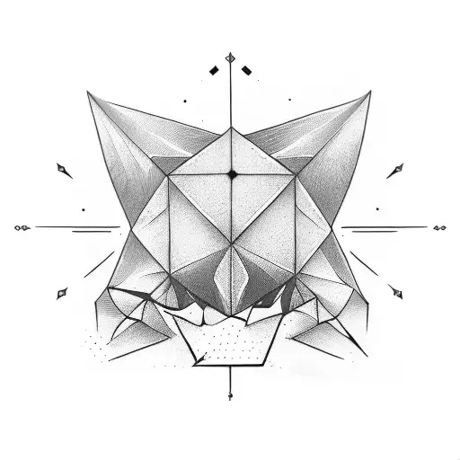 rhombus with laptop inside tattoo design idea